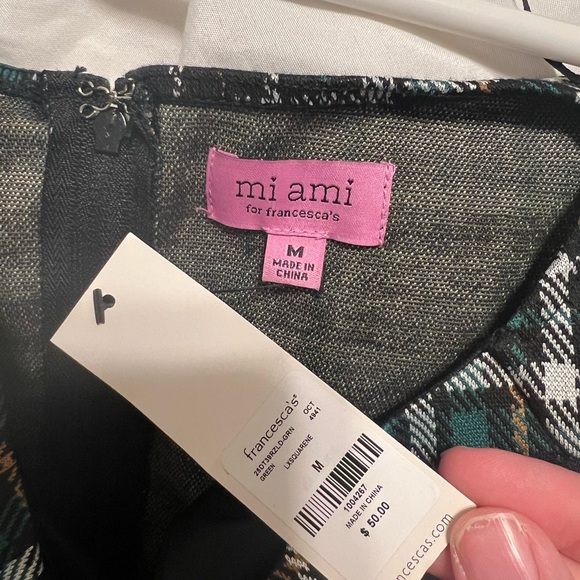 Francesca's Green Plaid Dress - Picture 2 of 4